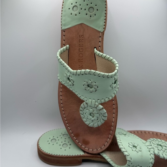 Jack Rogers Women's Light Green Sandals - Picture 2 of 8